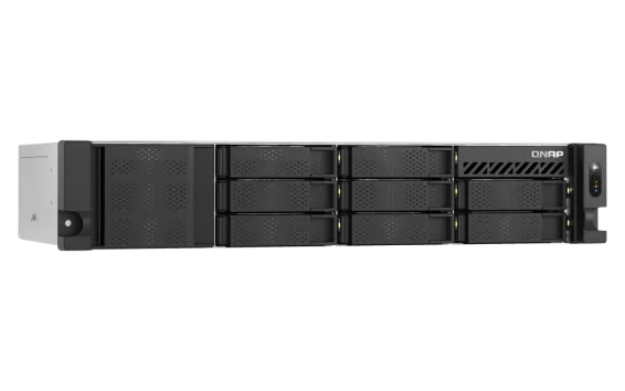 QNAP - TS-855eU-8G-US - QNAP 2U 8-Bay short depth rackmount NAS/iSCSI IP-SAN. Intel Atom C5125 8C 2.8GHz, 8GB RAM