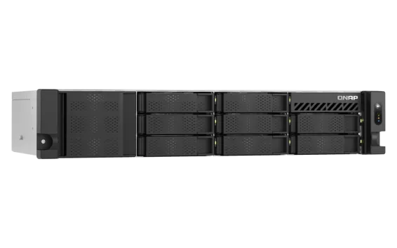 QNAP - TS-855eU-RP-8G-US - QNAP 2U 8-Bay short depth rackmount NAS/iSCSI IP-SAN. Intel Atom C5125 8C 2.8GHz, 8GB RAM