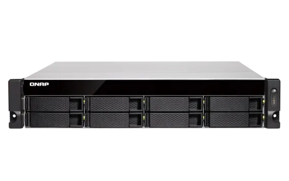 QNAP - TS-877XU-RP-3600-8G-US - QNAP 2U 8-Bay Rackmount NAS, AMD Ryzen 3600 6-core/12-thread 3.6 GHz processor, 8GB DDR4 RAM (max 64GB RAM), 8x 2.5"/3.5" SATA HDD/SSD, 2xGbE LAN, 2 x 10GbE SFP+, USB. 3.1/3.0,  4 x PCIe expansion slot