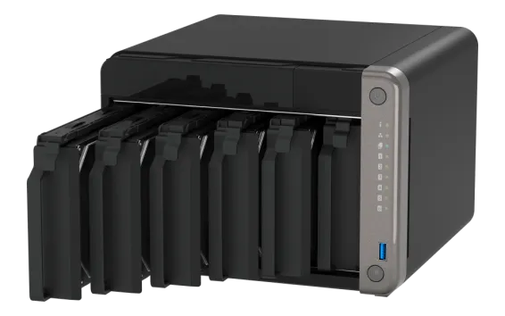 QNAP - TS-AI642-8G-US - QNAP 6-Bay desktop AI NAS, NPU 6TOPS, 4C ARM Cortex-A76 2.2GHz, 4C Cortex-A55 1.8GHz, 8GB DDR4 RAM