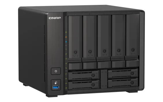 QNAP - TS-h973AX-8G-US - QNAP 9-bay Desktop NAS, AMD Ryzen V1500B 4C 8T 2.2GHz, 8GB DDR4 SODIMM