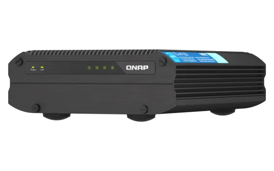 QNAP - TS-i410X-8G-US - QNAP TS-i410X 4-Bay fanless industrial NAS. Intel Atom x6425E quad-core burst up to 3.0 GHz with onboard 8GB RAM