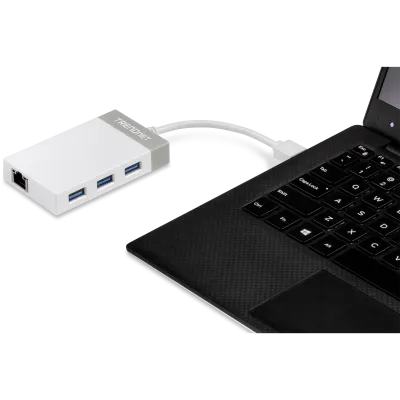 TRENDNET - TU3-ETGH3 - USB 3.0 to Gigabit Ethernet Adapter + USB Hub