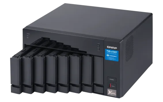 QNAP - TVS-872XT-i5-16G-US - QNAP Ultra-High Speed 8 Bay Thunderbolt 3 NAS. Intel Core i5 6-Core Processor, 16GB RAM