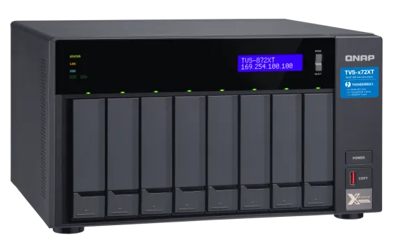 QNAP - TVS-872XT-i5-16G-US - QNAP Ultra-High Speed 8 Bay Thunderbolt 3 NAS. Intel Core i5 6-Core Processor, 16GB RAM