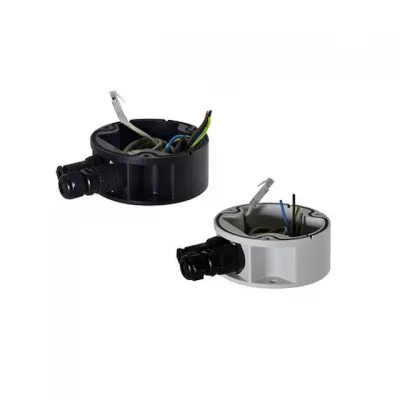 Videotec - UEBP4AA - Parapet bracket with quick connectors RJ45 (Ethernet and PoE) + 4 poles with screw terminal (power supply and I/O) for ULISSE EVO, grey-white colour (RAL9002)
