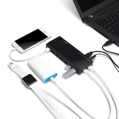 TP-Link - UH720 - UNKETA 7PORT USB 3.0 HUB 2 PERP POWER 12V/4A POWER ADAPTER INCLUDED