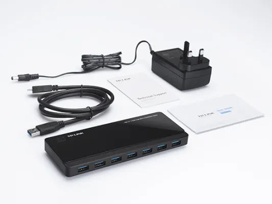 TP-Link - UH720 - UNKETA 7PORT USB 3.0 HUB 2 PERP POWER 12V/4A POWER ADAPTER INCLUDED