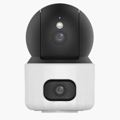 Uniview - Uho-S3S-M55D - 5MP dual lens indoor Wi-Fi PT camera, 4.0mm fixed lens, 10m IR, 10m WL, Mic&speaker, SD card slot, human/vehicle/pet/crying detection
