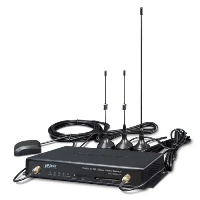 Planet - VCG-1500WG-LTE-US - Vehicle 4G LTE Cellular Wireless Gateway with 5-Port 10/100TX (1-SIM Card Slot, 802.11n, GPS, -25~65 degrees C)