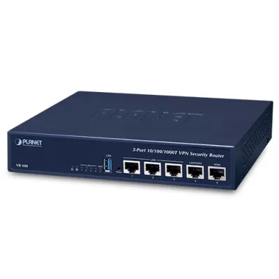 Planet - VR-100 - 5-Port 10/100/1000T VPN Security Router (Dual-WAN Failover and Load Balancing)