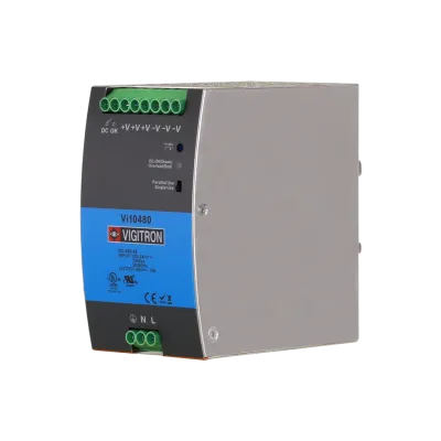 Vigitron - Vi10480 - DIN Rail Power Supply, Hardened, 56VDC / 480W, 90-240 VAC Input 