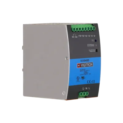 Vigitron - Vi10480 - DIN Rail Power Supply, Hardened, 56VDC / 480W, 90-240 VAC Input 