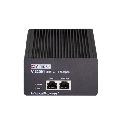 Vigitron - Vi22001 - 1- Port MaxiiPower™ af/at 90W PoE Midspan w/ built in power supply