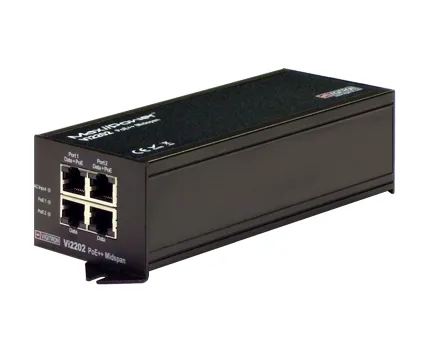 Vigitron - Vi2202 - 2-Port MaxiiPowe™ af/at 60W PoE Midspan w/ built in power supply
