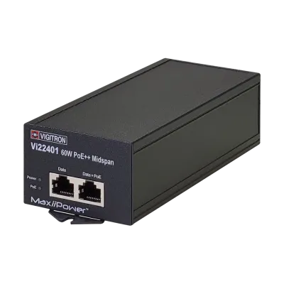 Vigitron - Vi22401 - 1-Port MaxiiPower af/at 60W PoE Midspan w/ built in power supply