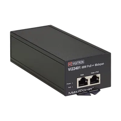 Vigitron - Vi22401 - 1-Port MaxiiPower af/at 60W PoE Midspan w/ built in power supply