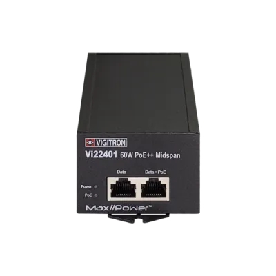 Vigitron - Vi22401 - 1-Port MaxiiPower af/at 60W PoE Midspan w/ built in power supply