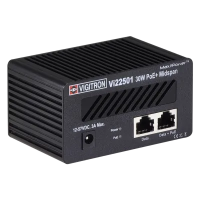 Vigitron - Vi22501 - 1-Port MaxiiPower™ af/at 30W Midspan, 12-48VDC input