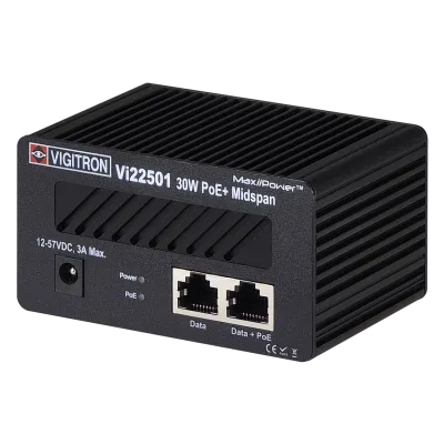 Vigitron - Vi22501 - 1-Port MaxiiPower™ af/at 30W Midspan, 12-48VDC input