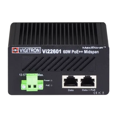 Vigitron - Vi22601 - 1-Port MaxiiPower™ af/at 60W Midspan, 12-48VDC input
