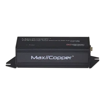 Vigitron - Vi2301AU - 1-Port MaxiiCopper Ethernet Extender over UTP, af/at/bt 90W PoE,, Requires PoE source or optional Vi0012 power supply