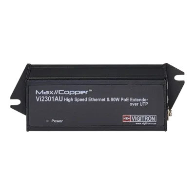 Vigitron - Vi2301AU - 1-Port MaxiiCopper Ethernet Extender over UTP, af/at/bt 90W PoE,, Requires PoE source or optional Vi0012 power supply