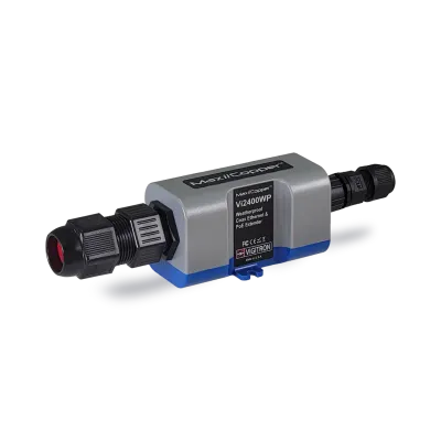 Vigitron - Vi2400WP - 1-Port MaxiiCopper Ethernet Extender over Coax, af/at 37W PoE, Hardened, IP67 Weatherproof