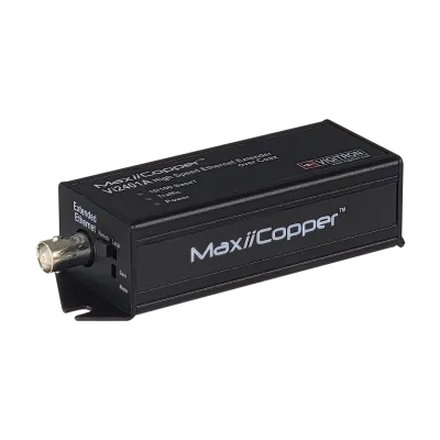 Vigitron - Vi2401A - 1-Port MaxiiCopper™ Ethernet Extender over Coax, af/at 37W PoE, Requires PoE or optional Vi0012 power supply