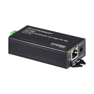 Vigitron - Vi27000 - 1-Port OmniiCopper™ Single Pair Ethernet and af/at 36W PoE Transmitter. Requires PoE or optional 48-57V power supply