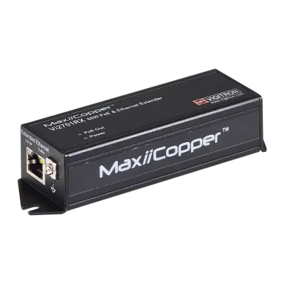 Vigitron - Vi2701RX - 1-Port MaxiiCopper Ethernet Extender over UTP RX, af/at 72W PoE Midspan