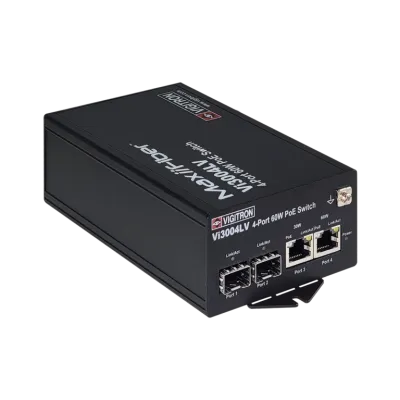 Vigitron - Vi3004LV - 4-Port MaxiiNet 10/100/1G 24V DC/AC Input PoE Switch
