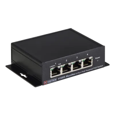 Vigitron - Vi3005 - 5-Port MaxiiNet™ 10/100 PoE Powered PoE Switch