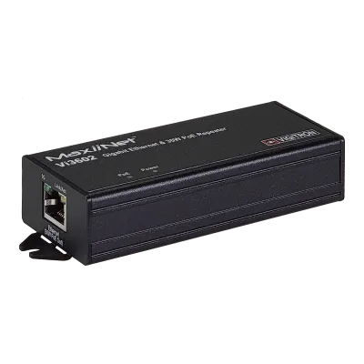 Vigitron - Vi3602 - 10/100/1G MaxiiNet Ethernet & af/at 30W PoE Repeater/PSE, Powered by PoE/12VDC/48VDC