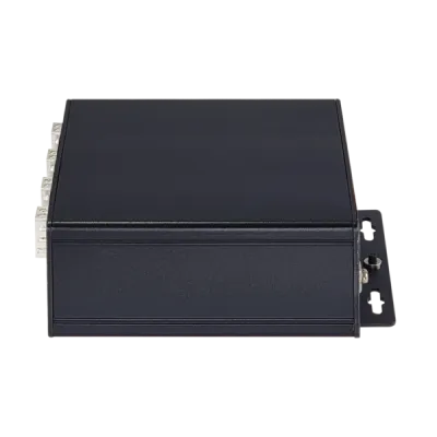 Vigitron - Vi50004 - 4-Port MaxiiFiber™ 1G Ethernet Media Converter, Powered by PoE or 12VDC @ 3A PS