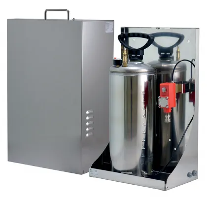 VideoTec - WASEX2T4AT - Tank 10l with integrated pump controlled by solenoid valve, certified ATEX, with delivery pipe 20m (66ft) (max delivery head 30m (98ft) with optional pipe), IN 24Vac/dc