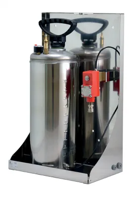 VideoTec - WASEX2T4GOR - Water tank 10l with integrated pump controlled by electrovalve certified EAC Ex, with delivery pipe 20m (66ft) (max delivery head 30m (98ft) with optional pipe), IN 24Vac/dc