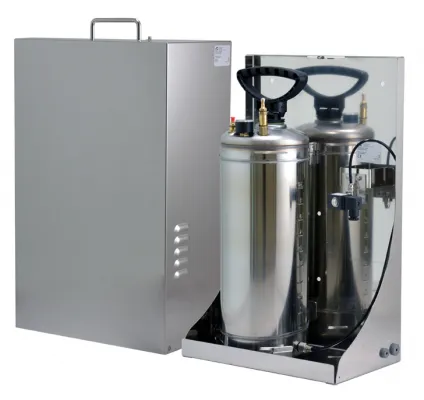 VideoTec - WASNX1V10L20M00 - Tank 10l (2.6gal) with integrated manual pump controlled by solenoid valve, 230Vac, delivery head up to 30m (98ft), with 20m antistatic water delivery pipe