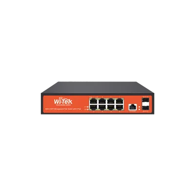 Wi-Tek - WI-PMS310GF-Alien - 8GE+2SFP managed 24V-48V Auto-detect PoE Switch