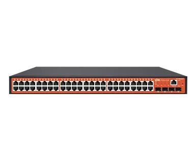 Wi-Tek - WI-PMS552F - 48GE+4*10G SFP+ 802.3af/at L2 Managed PoE Switch with 48Port PoE