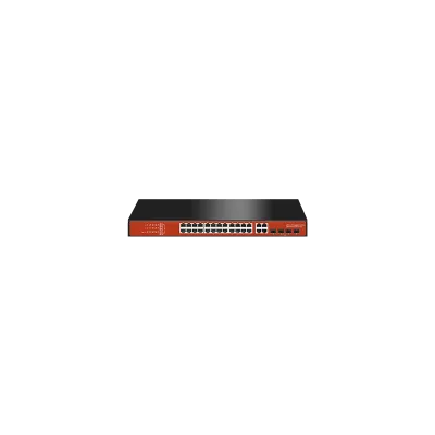 Wi-Tek - WI-PS128GF - 24FE+4 Gigabit Combo SFP 802.3af/at PoE Switch with 24 Port PoE