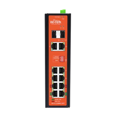 Wi-Tek - WI-PS310GF- I V2 - *8 Gigabit Ports with 8 PoE,2Combo SFP Fiber Uplink