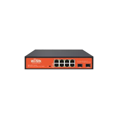 Wi-Tek - WI-PS310GF-Alien - 8GE+2SFP Unmanaged 24V-48V Auto-detect PoE Switch