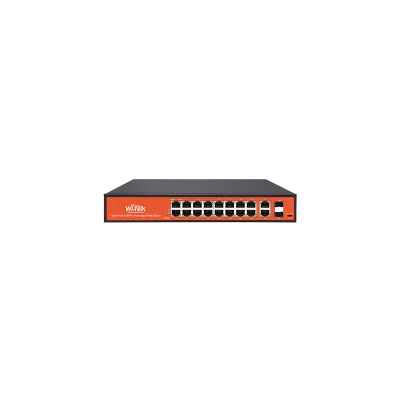 Wi-Tek - WI-PS320GF - 16GE+2Combo SFP Full Giga 802.3af/at PoE Switch with 16Port PoE(Project model Delivery time 3weeks)