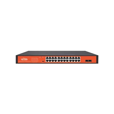 Wi-Tek - WI-PS326GFH - 24GE+2SFP PoE Switch with 24Port PoE