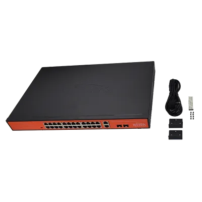 Wi-Tek - WI-PS526G - 24FE+2GE+2SFP 250M Long Range PoE Switch with 24Port PoE