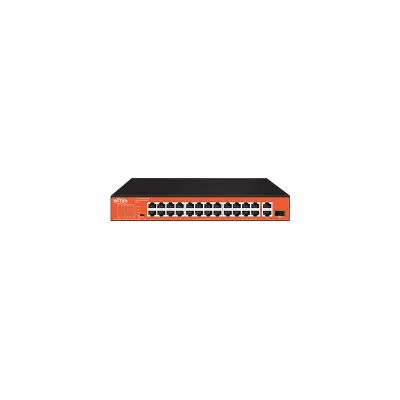 Wi-Tek - WI-PS526GH - 24FE+1G+1Combo SFP Ports 250M Long Range PoE Switch with 24Port PoE