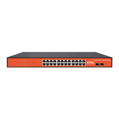 Wi-Tek - WI-SG124F - 24GE+2SFP Full Giga rack-mountable Ethernet Switch