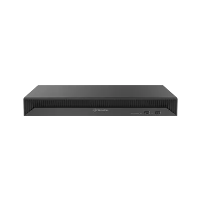 Hanwha - WRN-816S-4TB - 1U WAVE PoE NVR (Intel based) with 4 Professional licenses, 4TB RAW, supports: 16 channels with 8 PoE/PoE+ ports (PoE Budget 100W), Wisenet WAVE pre-installed, H.264/H.265/MJPEG, 2 fixed internal SATA HDDs (10TB max per HDD), 