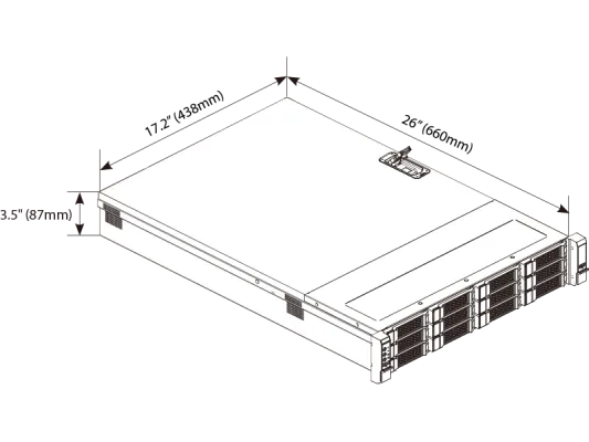 Hanwha - WRR-5501-24TB - Wisenet WAVE optimized 2U rack server-24TB